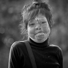 Girl at Citadel of Women Temple