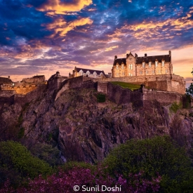 SUNSET AT EDINBURGH CASTLE